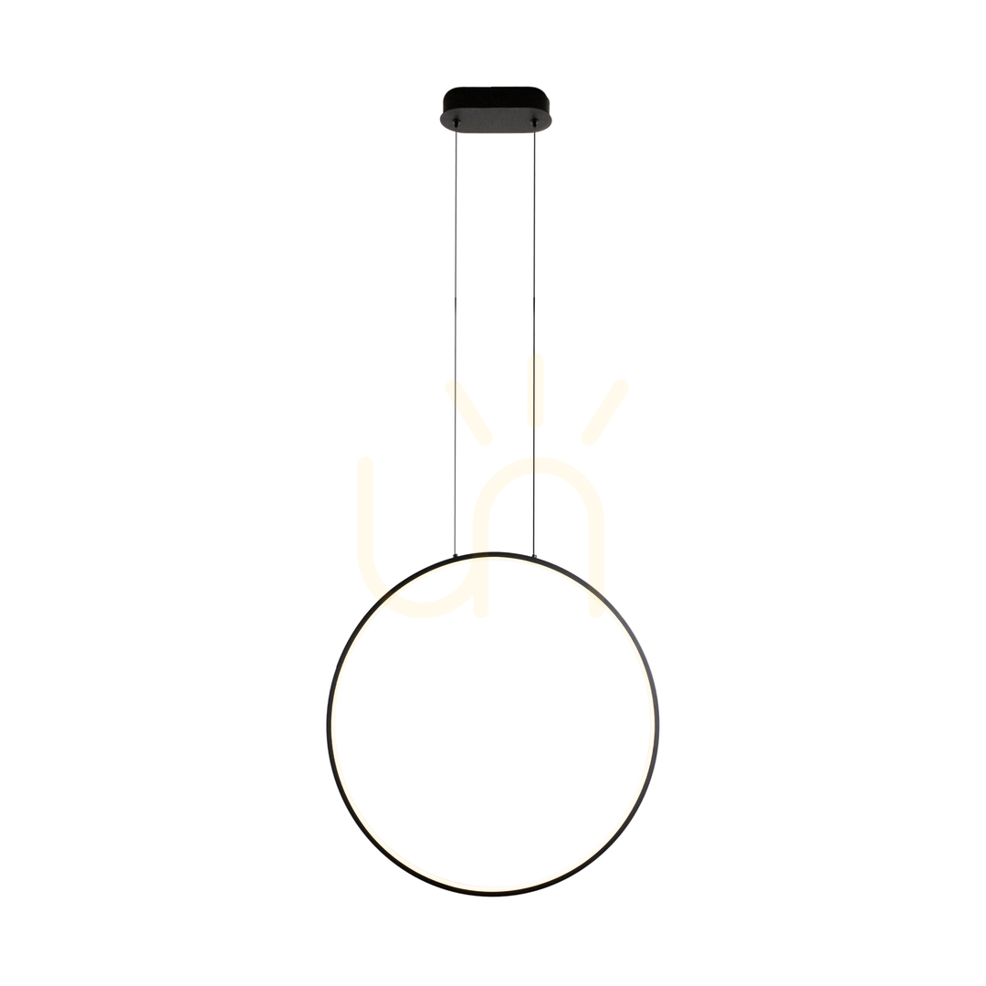 Pendant Light Max Light Visual P0652 Black LED 22W 3000K 60 cm