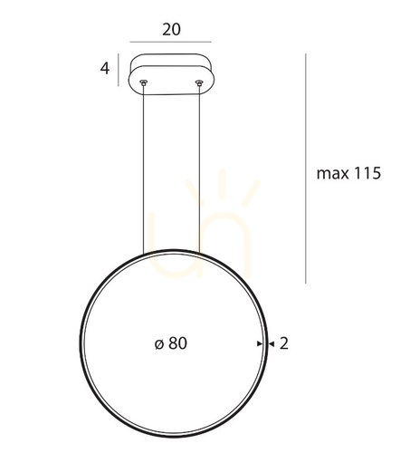 Verifica Lampă suspendată Max Light Visual 28W alb 80 cm 3000K P0653