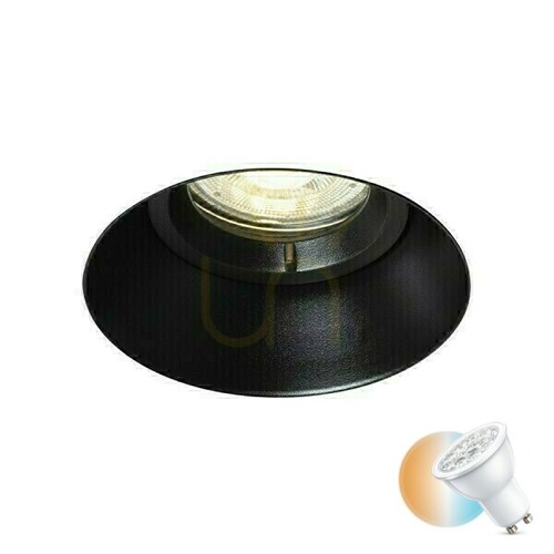 Verifica Ipso R Ip65 Lentile de plafon încastrate negru 230 V Led Gu10 9 W.
