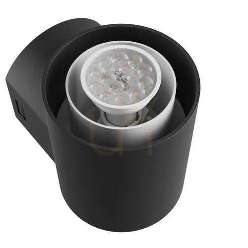 Verifica Lampă de perete pentru exterior Stella Round Wall GU10 6W CCT 230V 270 St IP44 Ik08 155 X160 X230mm Black Round Façade.