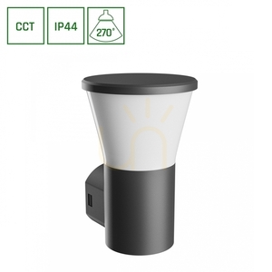 Lampă de perete pentru exterior Stella Round Wall GU10 6W CCT 230V 270 St IP44 Ik08 155 X160 X230mm Black Round Façade. 0 Lampă de perete pentru exterior Stella Round Wall GU10 6W CCT 230V 270 St IP44 Ik08 155 X160 X230mm Black Round Façade. small 0
