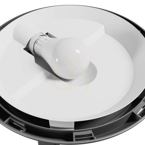 Verifica Plafond Nymphea Omni Black E27 230V IP65 Ik08 Fi300 X90mm Black Round.