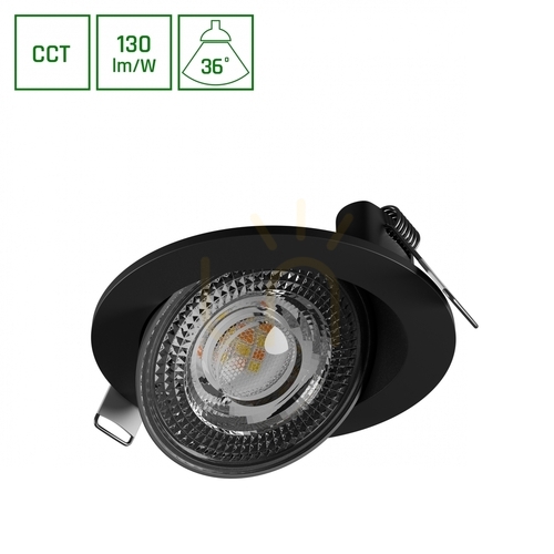 Verifica MOBILO LED Lentile de plafon 6.5W CCT 230V 36 St IP20 Fi105x35mm negru rotund