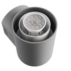 Lampă de perete pentru exterior Stella Round Wall GU10 6W CCT 230V 270 St IP44 Ik08155 X160 X230mm Grey Round Facade. small 3