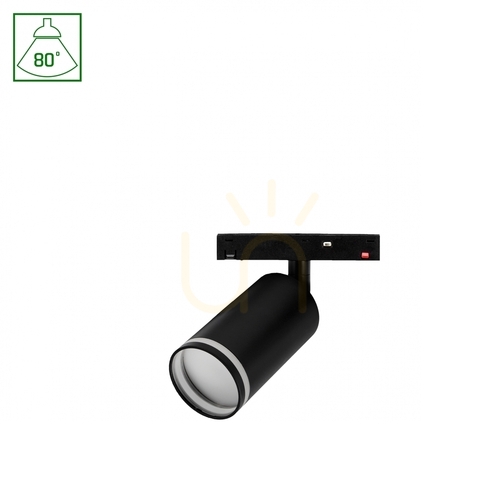 Verifica Spot pentru bare de autobuz Sistem Shift Basic Spot S Ring Corp de iluminat direcțional 55 X100 X160mm 7W 2700 K Negru