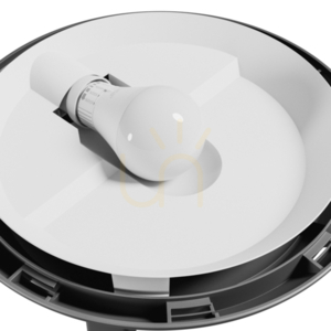Plafond Nymphea Omni Black Sense E27 230V IP65 Ik08 Fi300 X90mm Senzor de mișcare rotund negru small 4
