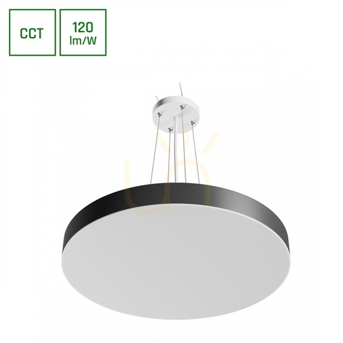 Verifica Plafond Nymphea Optima Black 36W CCT 230V 120 St IP20 Fi400 X50mm Alb Negru Rotund.
