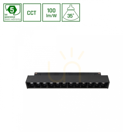 Verifica Sistem Shift CCT Grid S Linear Light Fixture 220 X23 X42 12W 35 St Black Switch 5 ani garanție.