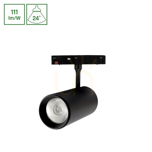 Verifica Spot pentru bare de autobuz Sistem Shift Basic Spot L Lumină direcțională 65x140x210mm 20W 2700 K Negru