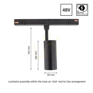 Spot pentru șină magnetică Spectrum LED Shift Smart Spot S 6 W CCT negru 24° small 14