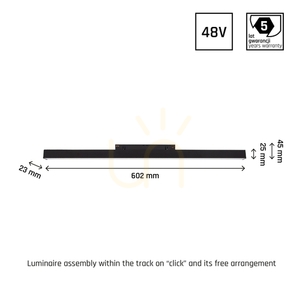 Corp liniar pentru șină 48 V System Shift Smart LINE M 18 W CCT negru small 5