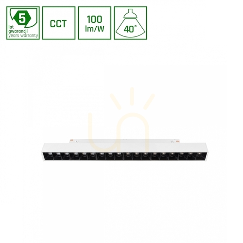 Verifica Corp de iluminat liniar GRID M pentru sistemul de șină SHIFT SMART 17W CCT/DIM alb