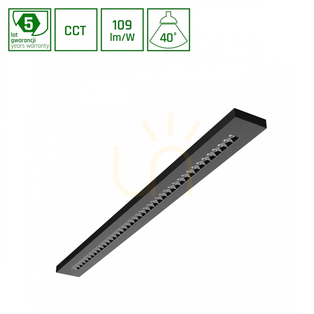 Spectacol Wld Plank 20 W/30 W/40 Watt CCT 230V 40° IP20 Light Bar 1200 X100 X25 Negru. Wld Plank 20 W/30 W/40 Watt CCT 230V 40° IP20 Light Bar 1200 X100 X25 Negru.