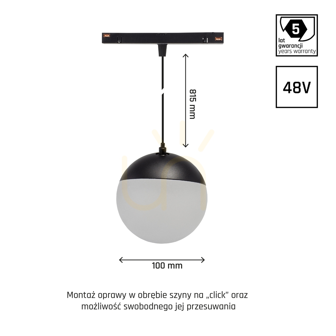 Afişa Sistem Shift Smart Globe P Suspensie Fi100 (cablu 815mm) 6W 165st negru CCT/Dim 5 ani garanție. Sistem Shift Smart Globe P Suspensie Fi100 (cablu 815mm) 6W 165st negru CCT/Dim 5 ani garanție.