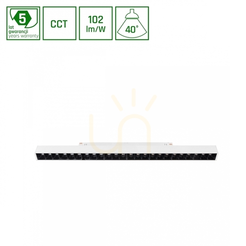 Verifica Corp liniar pentru șină magnetică 48V SpectrumLED Shift Smart Grid L 22W CCT/DIM alb, 44 cm