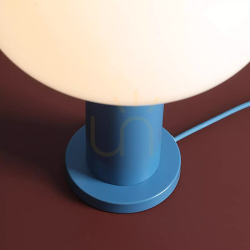 Verifica Lampă de masă Aldex Flo Sky M albastră cu abajur din sticlă de 26 cm 7000B31_M