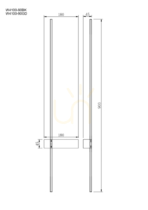 Lampă de perete ARCO W4100-90BK-II negru 1xLED small 1