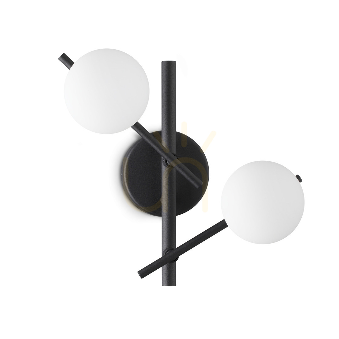 Verifica Aplică perete Ideallux ATLAS 365077 negru metal sticlă 30 cm 2xG9 Aplică perete Ideallux ATLAS 365077 negru metal sticlă 30 cm 2xG9