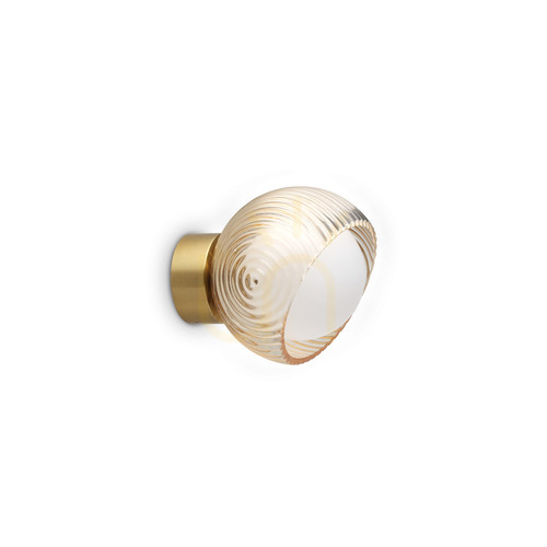 Verifica Aplică perete Ideallux BLOOM 366531 alamă/sticlă G9 Ø11,5 cm