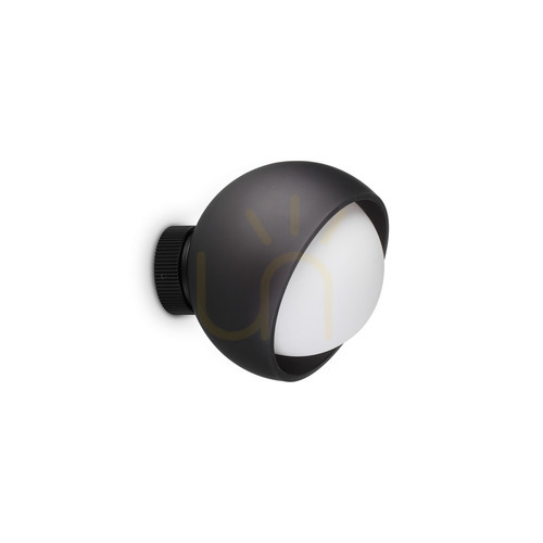 Verifica Aplică de perete Ideallux Bloom negru din sticlă Ø17 cm E27 366562