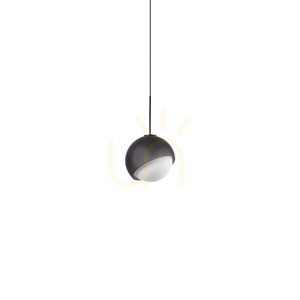 Lampă suspendată Ideallux Bloom negru sticlă G9 Ø11,5 cm 366630 small 0