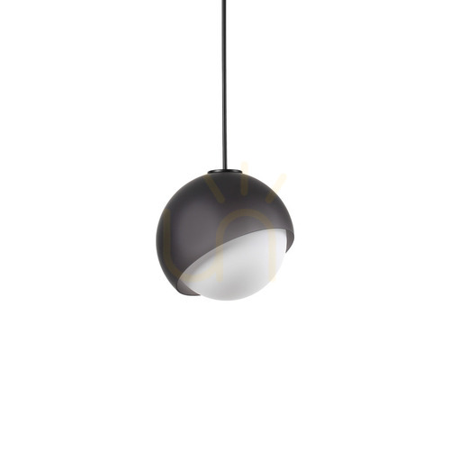 Verifica Lampă suspendată Ideallux Bloom neagră sticlă E27 22 cm 366678