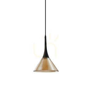 Lampă suspendată Ideallux Cocktail chihlimbar/negru sticlă LED 15 cm 353623 small 0