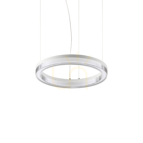 Verifica Lustră suspendată LED Ideallux CROWN albă 40 cm 343402