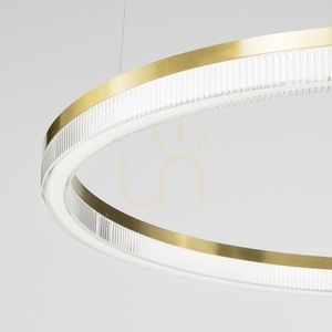 Lustră suspendată Ideallux CROWN alamă sticlă LED 21W Ø40 cm 364964 1 Lustră suspendată Ideallux CROWN alamă sticlă LED 21W Ø40 cm 364964 small 1