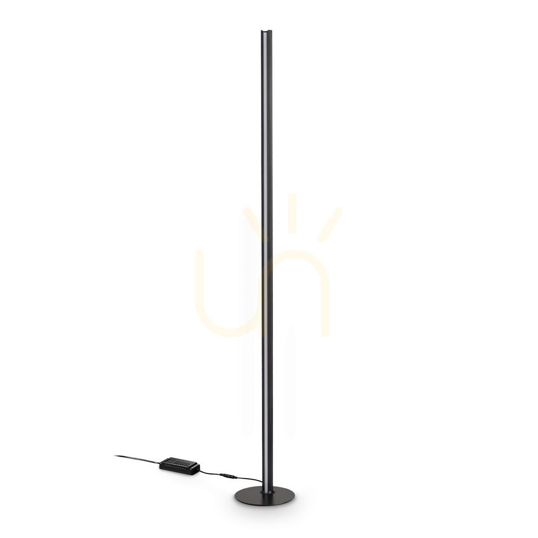 Golvlampa Ideallux DORICA svart LED dimbar 190 cm 366128