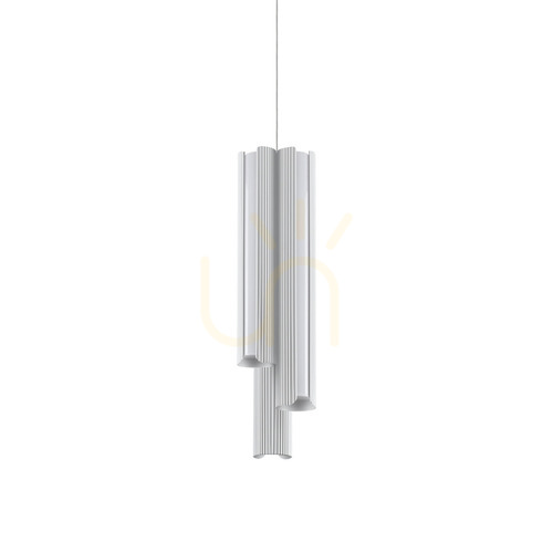 Verifica Lampă suspendată Ideallux DORICA albă LED 27W 3 becuri Ø9,5 cm 366470