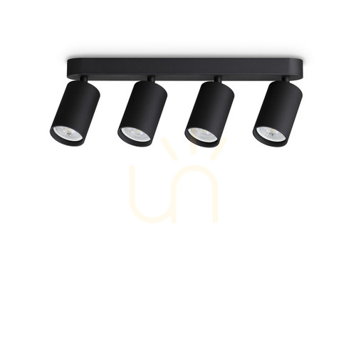 Verifica Plafond Ideallux Dynamite 371344 negru 4xGU10 metal Ø38,5 cm