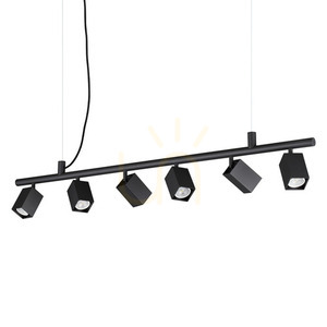 Lampă suspendată Ideallux Dynamite neagră 6xGU10 Ø115,5 cm 371412 small 0