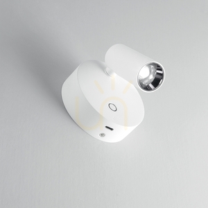 Aplică LED de perete Ideallux ELF albă 8,5 cm 3W 347479 small 3