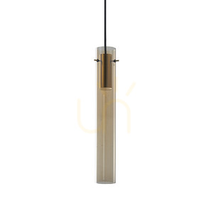 Lampă suspendată Ideallux FLAM chihlimbar sticlă LED 10W Ø6 cm 353869 small 0