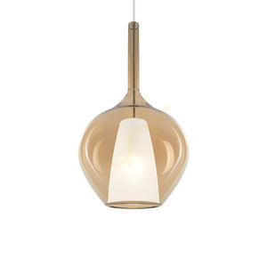 Lampă suspendată Ideallux KALIQUE chihlimbar sticlă Ø28 cm 359526 small 0