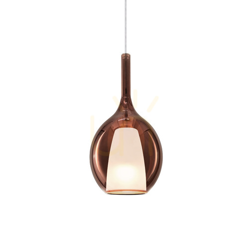Verifica Lustră suspendată Ideallux KALIQUE cupru E27 Ø18 cm 360027