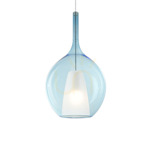 Verifica Lampă suspendată Ideallux KALIQUE albastru Ø28 cm E27 359694