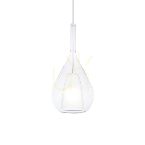 Verifica Lampă suspendată Ideallux Kalique transparentă E27 Ø18 cm 360072