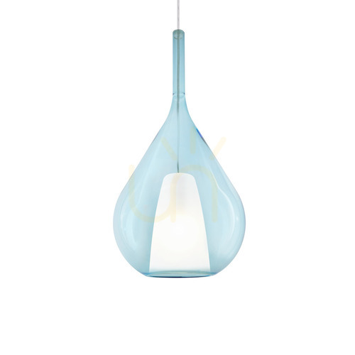 Verifica Lampă suspendată Ideallux Kalique albastră 28 cm E27 359816