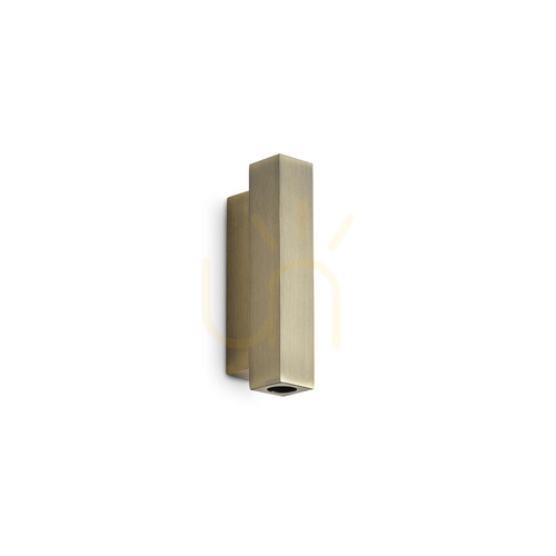 Verifica Aplica de perete Ideallux LOOK 370712, alamă, LED 2x9W, 3000K, sticlă-metal