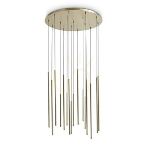 Lustră suspendată Ideallux LOOK alamă sticlă LED 16x31W 3000K Ø70 cm 371153 0 Lustră suspendată Ideallux LOOK alamă sticlă LED 16x31W 3000K Ø70 cm 371153 small 0