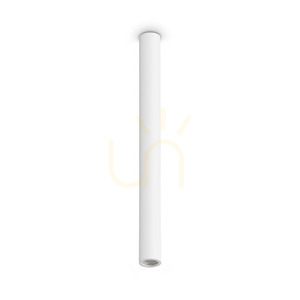 Plafonieră cilindrică Ideallux LOOK 355757 GU10 gips aluminiu Ø7x75 cm small 0