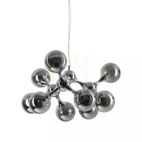 Verifica Lampă suspendată Ideallux Nodi 370002 crom alamă 9xE14 Ø80 cm