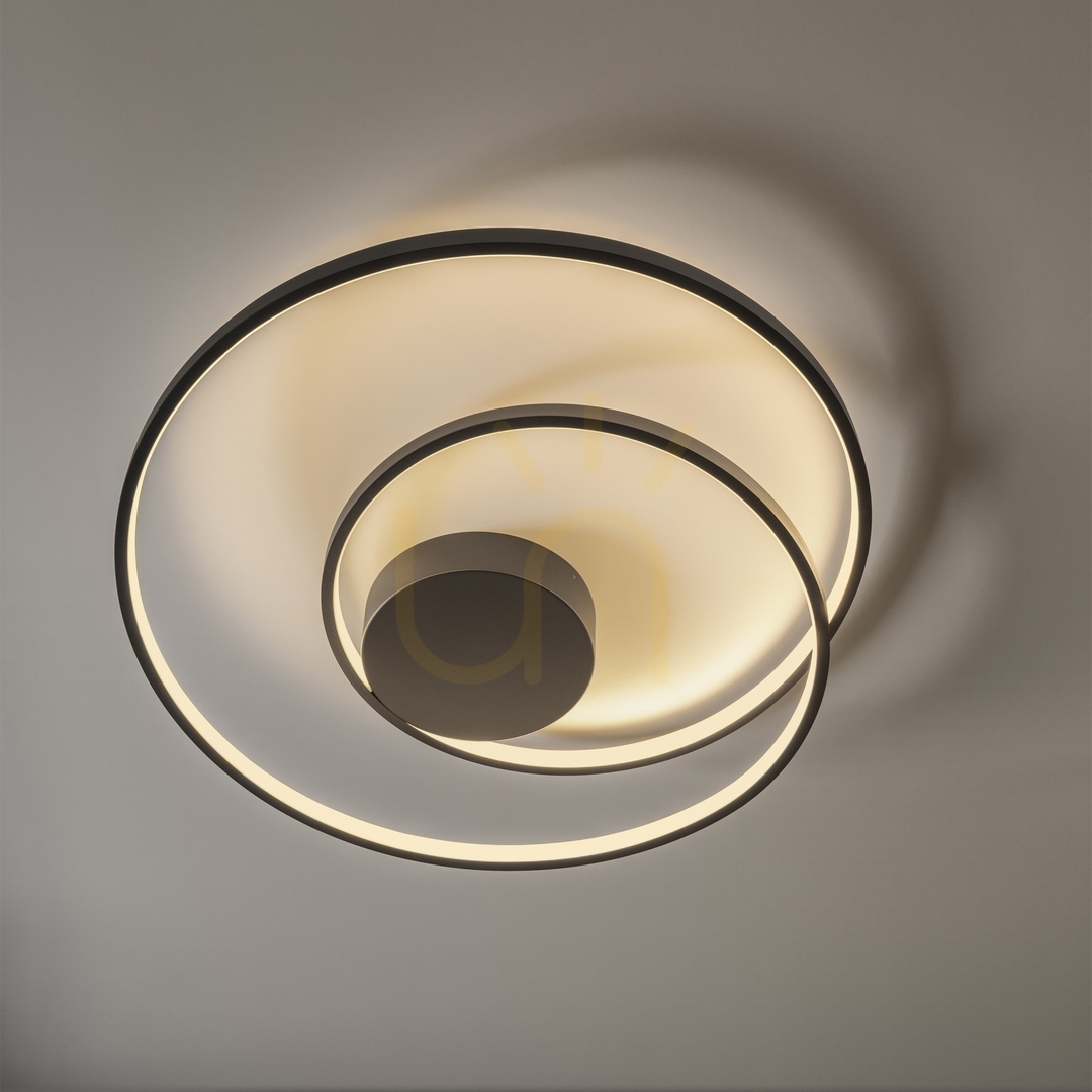 Vedere Plafond LED Ideallux OZ 365060 alamă Ø80 cm 52W 3000K Plafond LED Ideallux OZ 365060 alamă Ø80 cm 52W 3000K