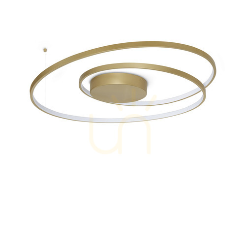 Verifica Plafond LED Ideallux OZ 365060 alamă Ø80 cm 52W 3000K