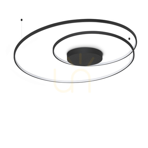 Verifica Plafond LED Ideallux OZ 364995 negru Ø100 cm 3000K