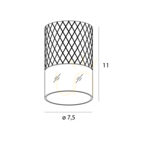 Plafonieră Max Light Fusion gri RAL7044 C0274 small 1