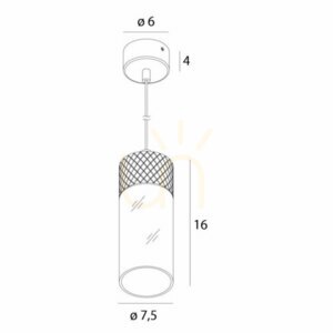 Lampa suspendata Max Light Fusion neagra P0640 small 0