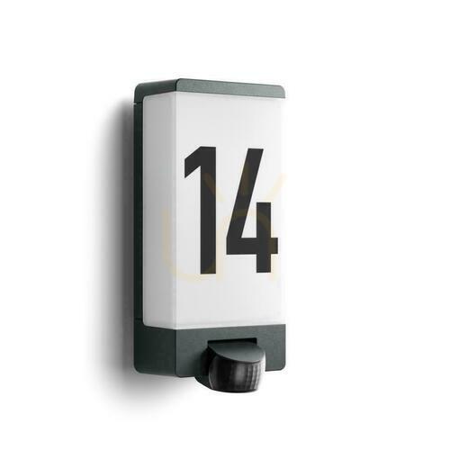 Verifica Lampă de fațadă cu senzor de mișcare și amurg Steinel L 14 S PIR max.60W E27 IP44 IK03 230V antracit / oțel inoxidabil